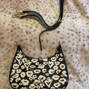 Michael kors MK Leopard Print Black and White Women's CROSSBODY Bag